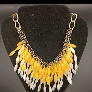 Elegant Yellow and White Necklace